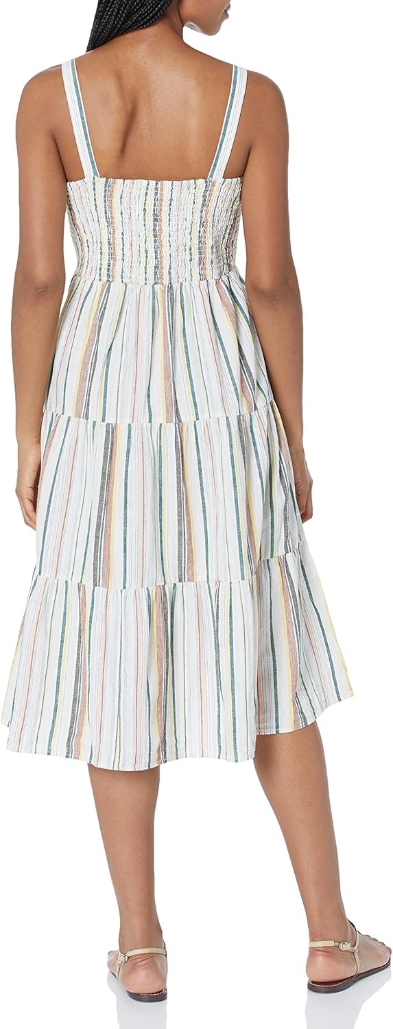 image:imageLucky Brand Womens Striped Corset Maxi DressCream Multi