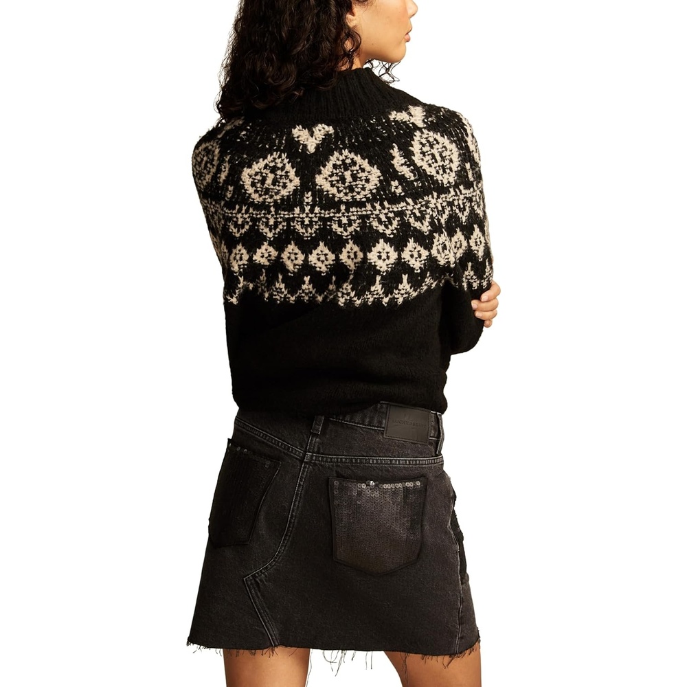 image:imageLucky Brand Womens Metallic Denim Mini Skirt