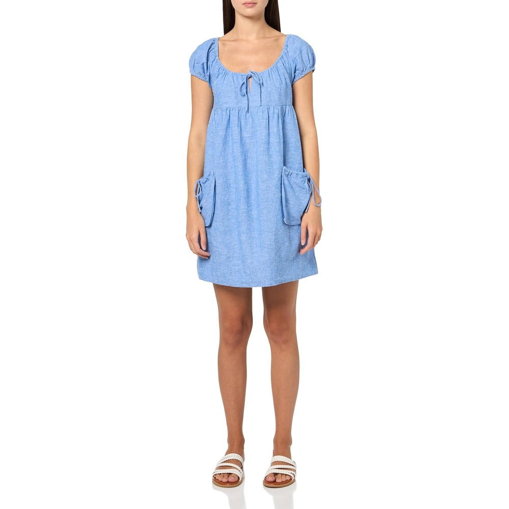 image:imageLucky Brand Womens Short Sleeve Market DressLight Blue