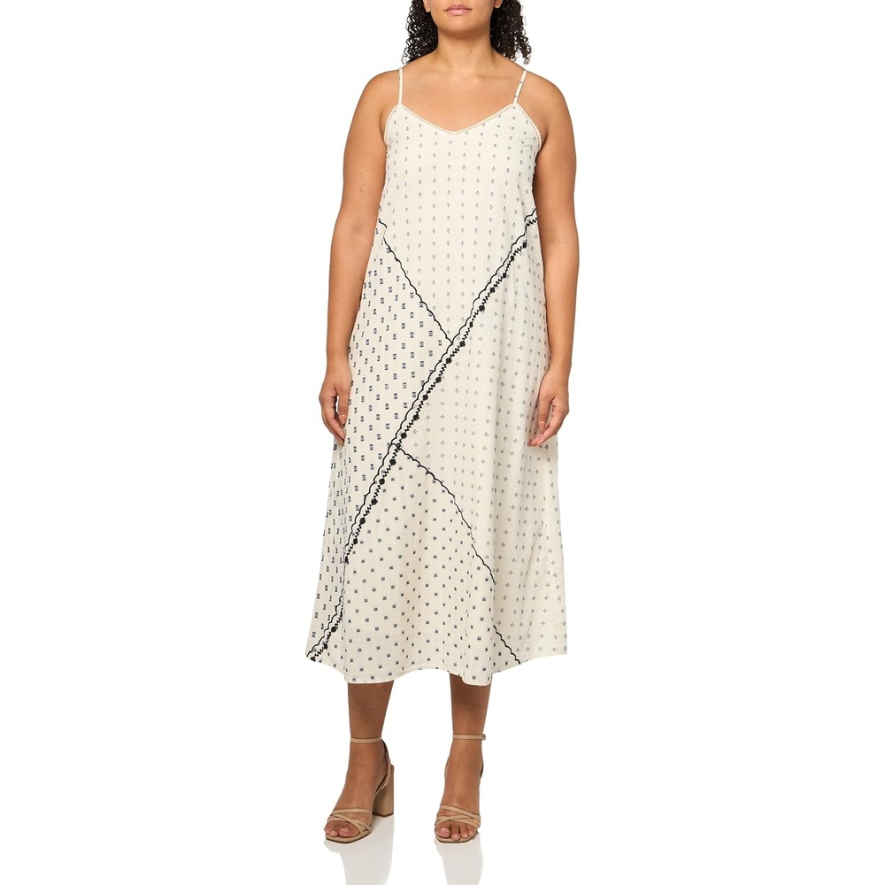 image:imageLucky Brand Womens Textured Patchwork DressCream