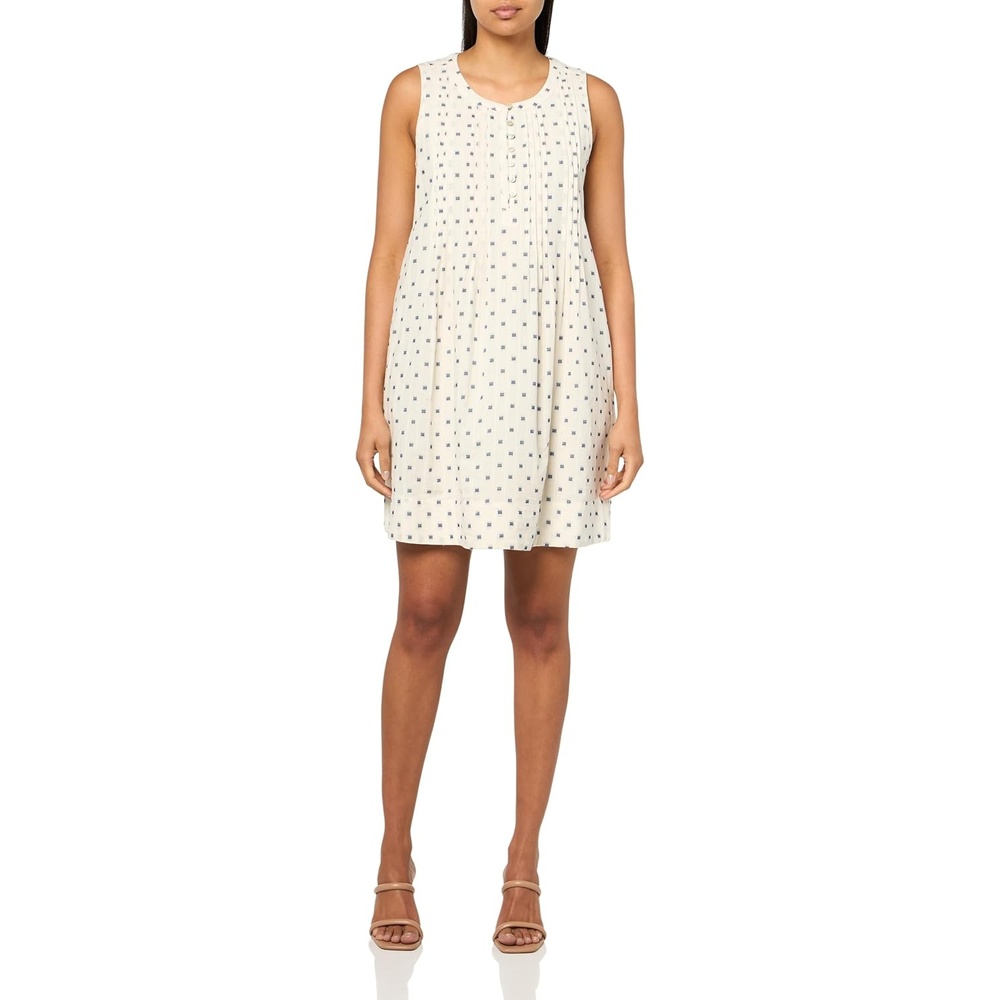 image:imageLucky Brand Womens Textured Pintuck Mini DressCream