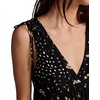 Lucky Brand Smocked V Dress(Black Multi)