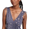 Lucky Brand Smocked V Dress(Blue Multi)
