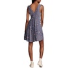 Lucky Brand Smocked V Dress(Blue Multi)
