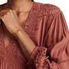 Lucky Brand Women’s Exploded Cutwork Long Sleeve Mini(Sable)