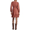Lucky Brand Women’s Exploded Cutwork Long Sleeve Mini(Sable)