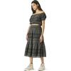 Lucky Brand Women’s Lace Maxi Skirt(Washed Black)