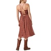 Lucky Brand Women’s Lace Up Chiffon Midi Dress(Brown Multi)