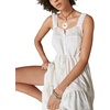 Lucky Brand Women’s Lucky Brand Women’s Lace Tiered Knit Maxi Dress(Gardenia)