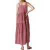 Lucky Brand Women’s Lucky Brand Women’s Lace Tiered Knit Maxi Dress(Rose Brown)