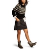 Lucky Brand Women’s Metallic Denim Mini Skirt