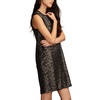 Lucky Brand Women’s Sequin Shift Mini Dress(Matte Black Sequin)