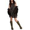Lucky Brand Women’s Sequin Shift Mini Dress(Matte Black Sequin)