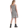 Lucky Brand Women’s Sleeveless Scallop Notch Neck Midi Dress(Black Multi)