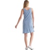 Lucky Brand Women’s Sleeveless Scallop Notch Neck Midi Dress(Blue Multi)