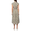 Lucky Brand Women’s Smocked Dropped Waist Midi Shirt Dress(Olive Floral)
