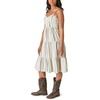 Lucky Brand Women’s Striped Corset Maxi Dress(Cream Multi)
