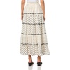 Lucky Brand Women’s Textured Patchwork Maxi Skirt(Cream)
