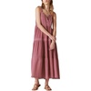 Lucky Brand Women’s Lucky Brand Women’s Lace Tiered Knit Maxi Dress(Rose Brown)
