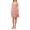 Lucky Brand Women’s Tiered Ruffle Corset Mini Dress(Pink Floral)