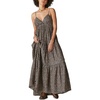 Lucky Brand Women’s Women’s Paisley Tiered Maxi Dress(Raven Multi)