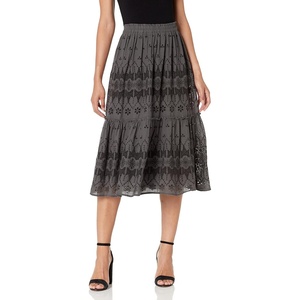 Lucky Brand Women’s Lace Maxi Skirt(Washed Black)
