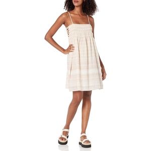 Lucky Brand Women’s Lucky Brand Women’s Printed Smocked Mini Dress(Whisper White Multi)