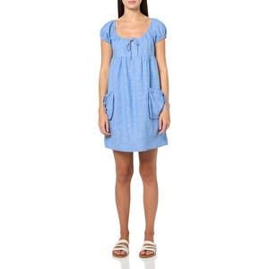 Lucky Brand Women’s Short Sleeve Market Dress(Light Blue)