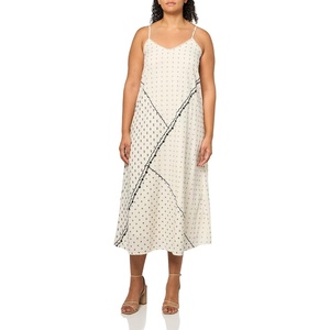 Lucky Brand Women’s Textured Patchwork Dress(Cream)