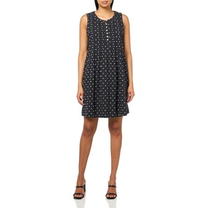 Lucky Brand Women’s Textured Pintuck Mini Dress(Jet Black)