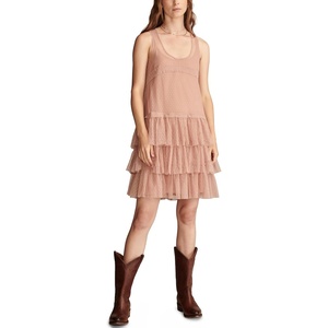 Lucky Brand Women’s Tulle Party Mini Dress(Pink)