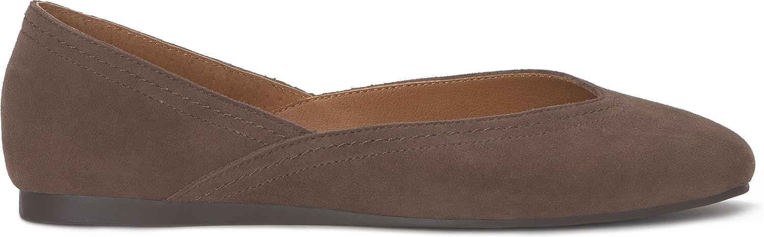 image:imageLucky Brand Womens Alba Ballet Square Toe FlatsCappucino