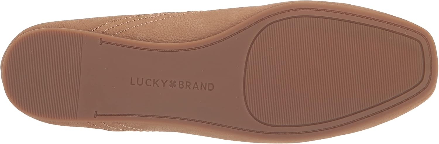 image:imageLucky Brand Womens Alba Ballet Square Toe FlatsDistressed Natural
