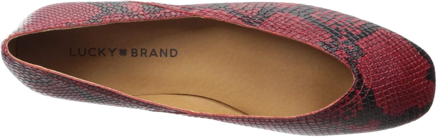 image:imageLucky Brand Womens Alba Ballet Square Toe FlatsGarnet