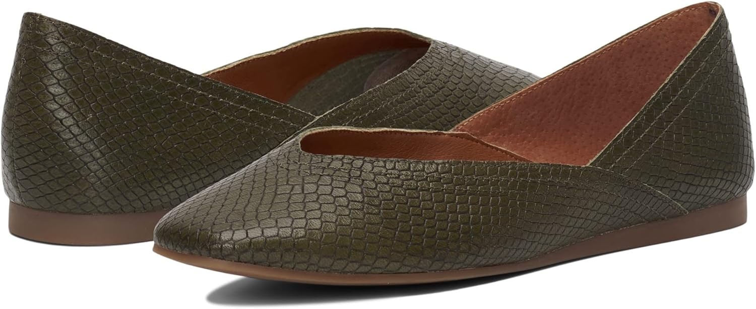 image:imageLucky Brand Womens Alba Ballet Square Toe FlatsMossy