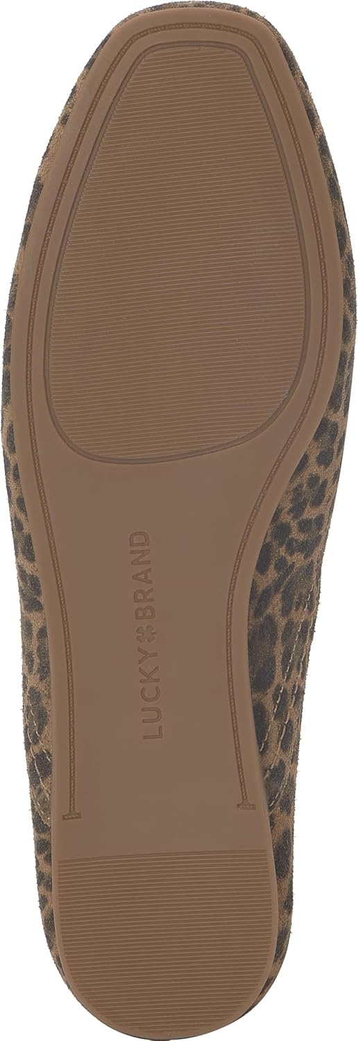image:imageLucky Brand Womens Alba Ballet Square Toe FlatsNatural Leopard