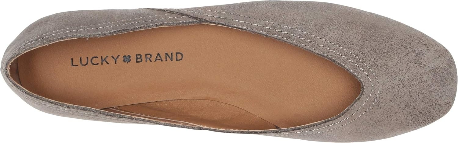image:imageLucky Brand Womens Alba Ballet Square Toe FlatsTitanium