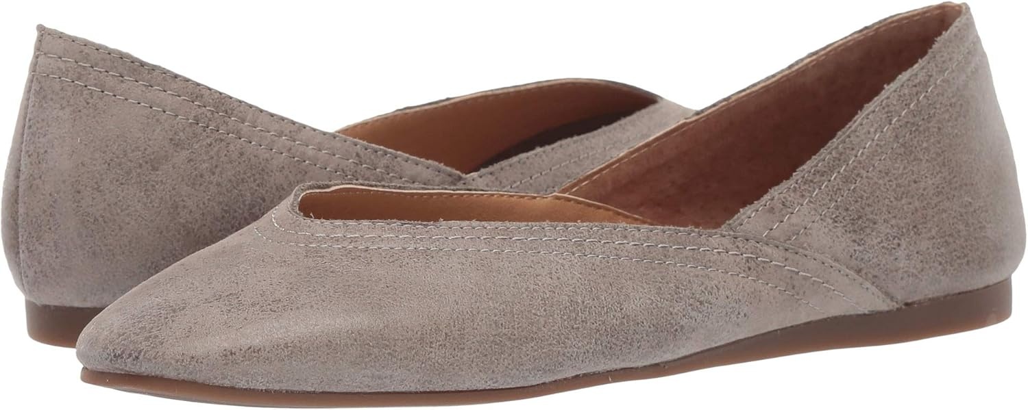 image:imageLucky Brand Womens Alba Ballet Square Toe FlatsTitanium