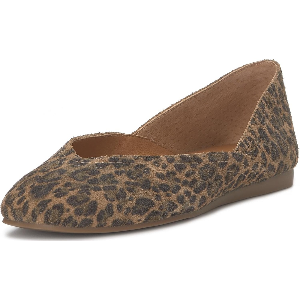 image:imageLucky Brand Womens Alba Ballet Square Toe FlatsNatural Leopard