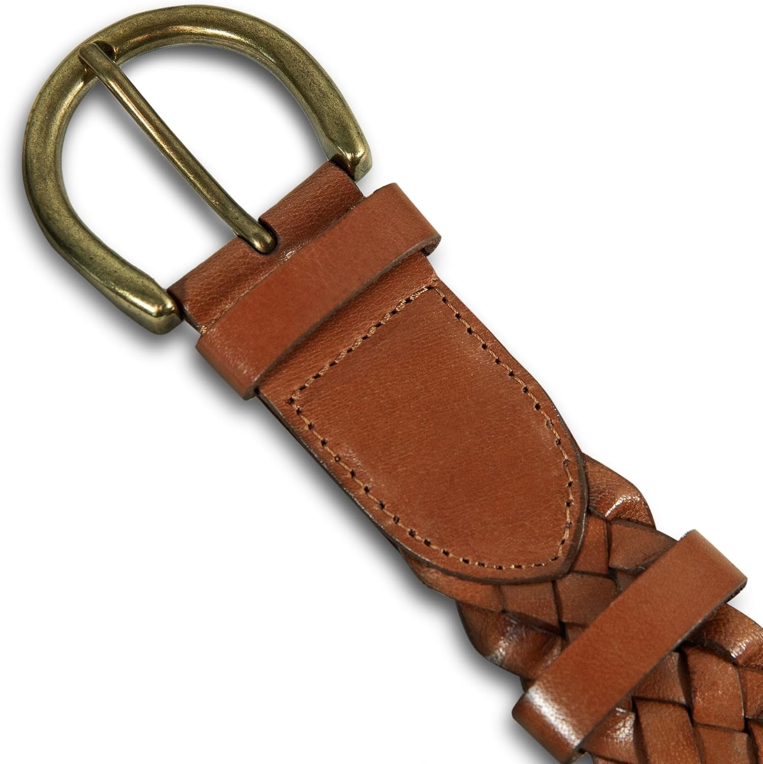 image:imageLucky Brand Womens Fashion Leather Belt Stylish Trend Classic Modern Jean Pant Skirt DressWoven Tan