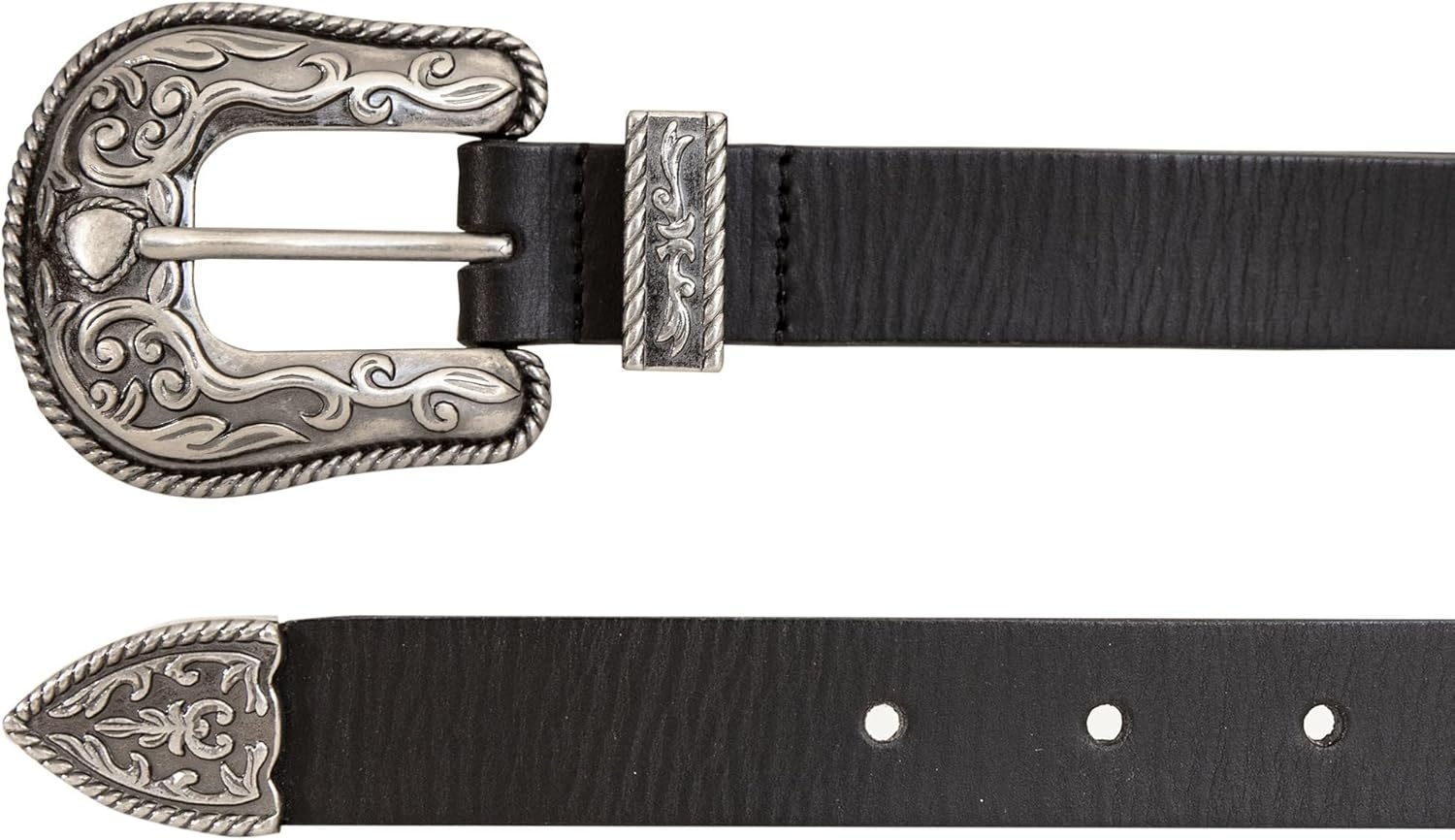 image:imageLucky Brand Womens Western Leather Belt Classic Fashion Vintage Buffalo Leather WesternInspiredWestern Buckle and Tip Black
