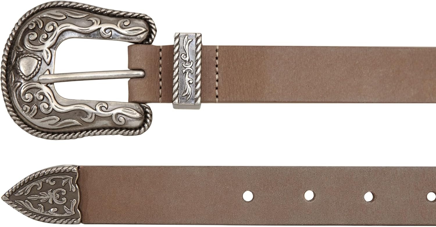 image:imageLucky Brand Womens Western Leather Belt Classic Fashion Vintage Buffalo Leather WesternInspiredWestern Buckle and Tip Sand