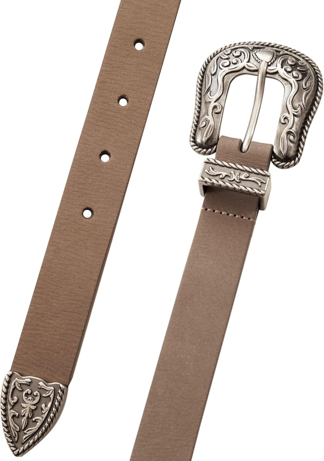 image:imageLucky Brand Womens Western Leather Belt Classic Fashion Vintage Buffalo Leather WesternInspiredWestern Buckle and Tip Sand