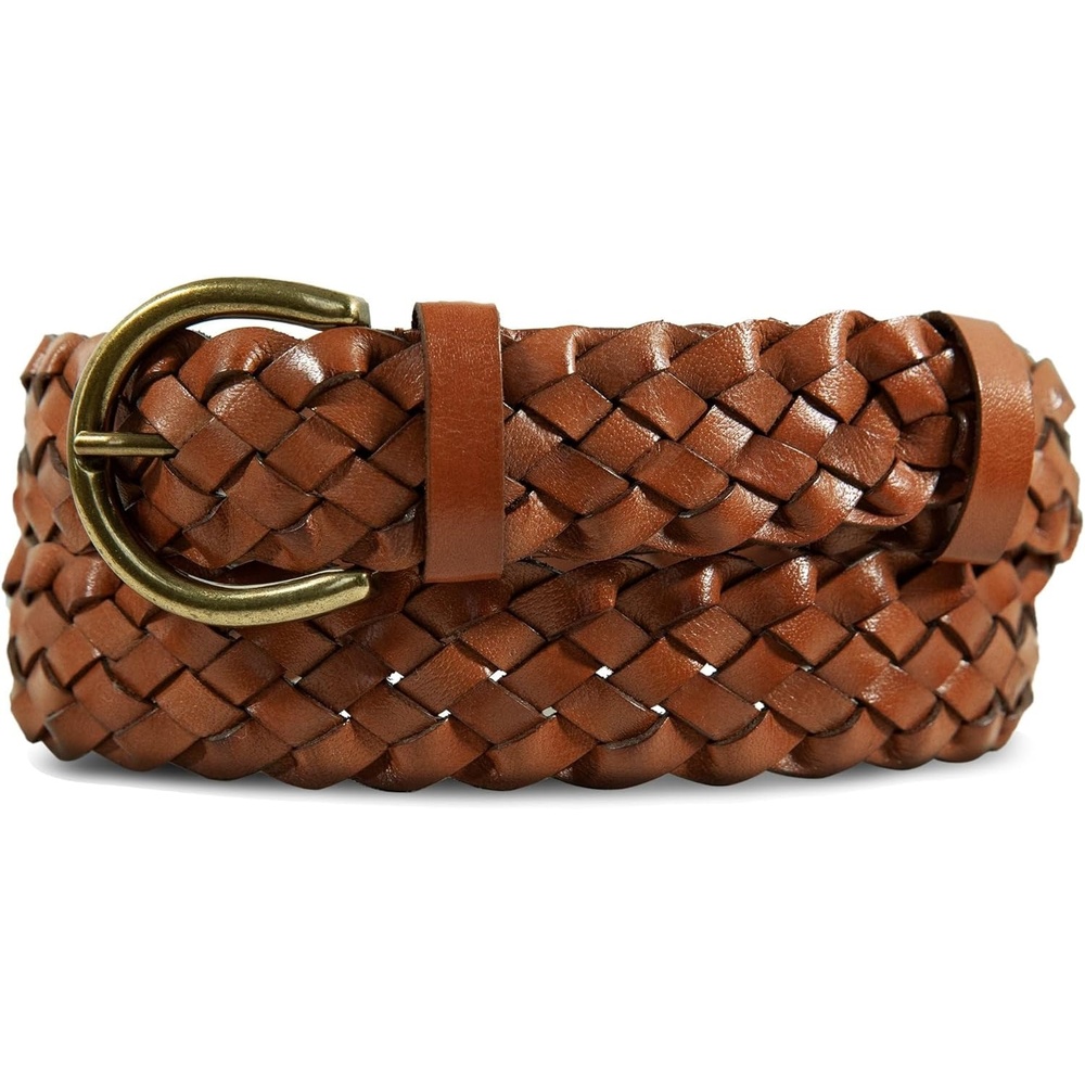 image:imageLucky Brand Womens Fashion Leather Belt  Stylish  Trend  Classic  Modern  Jean  Pant  Skirt  DressWoven  Tan