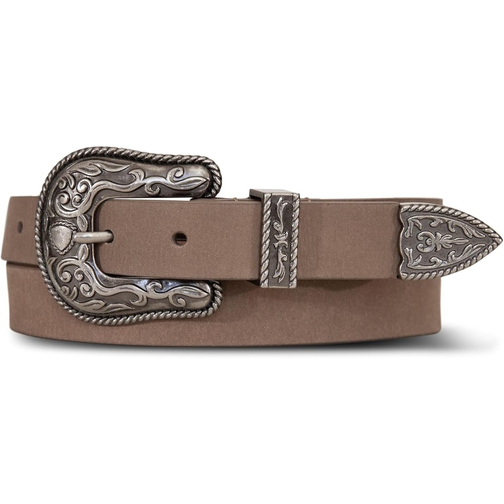 image:imageLucky Brand Womens Western Leather Belt Classic Fashion Vintage Buffalo Leather WesternInspiredWestern Buckle and Tip Sand