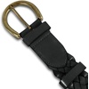 Lucky Brand Women’s Fashion Leather Belt | Stylish | Trend | Classic | Modern | Jean | Pant | Skirt | Dress(Woven – Black)