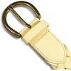 Lucky Brand Women’s Fashion Leather Belt | Stylish | Trend | Classic | Modern | Jean | Pant | Skirt | Dress(Woven – Yellow)