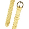 Lucky Brand Women’s Fashion Leather Belt | Stylish | Trend | Classic | Modern | Jean | Pant | Skirt | Dress(Woven – Yellow)
