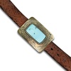 Lucky Brand Women’s Western Leather Belt | Classic | Fashion | Vintage | Buffalo Leather | Western-Inspired(Big Buckle – Brown)