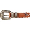 Lucky Brand Women’s Western Leather Belt | Classic | Fashion | Vintage | Buffalo Leather | Western-Inspired(Braided Western – Multi)